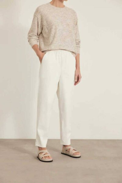 Sally pant off white Knit-ted