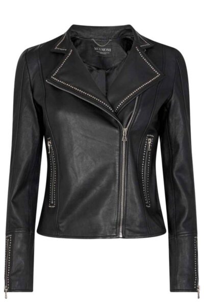 Metha leather jacket black Mos Mosh