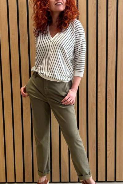 Celeste chino pant burnt olive regular Mos Mosh
