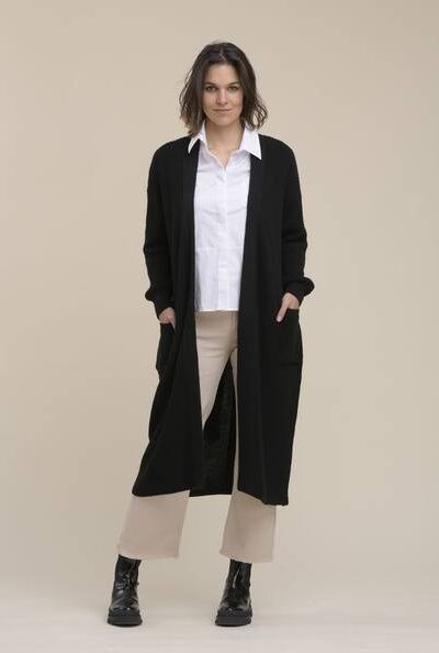 Terry cardigan noir La Fee Maraboutee