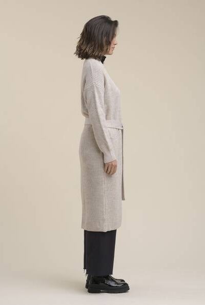 Terry cardigan greige La Fee Maraboutee