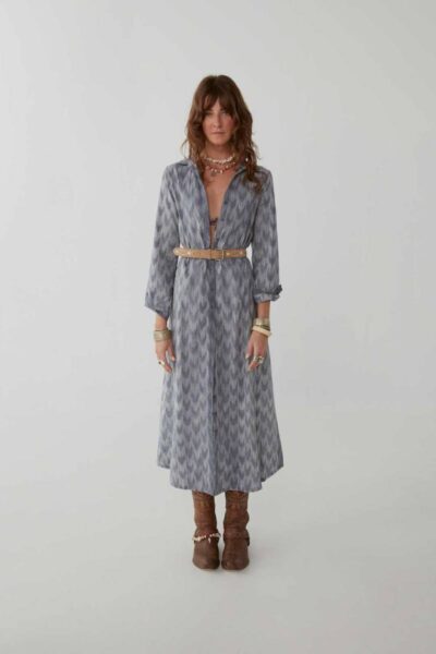 Justine shiboro midi dress ibiza blue Maison Hotel