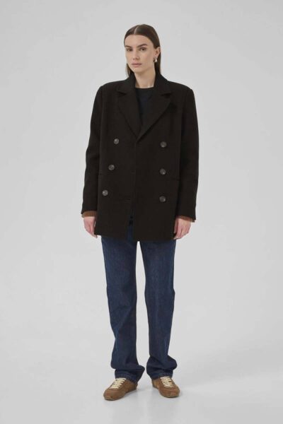 Frannie short coat espresso My Essential Wardrobe