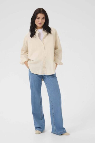 Sunna boxy shirt almond milk My Essential Wardrobe