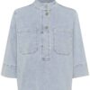 Lara 115 boxy blouse l-blue My Essential Wardrobe - Afbeelding 5