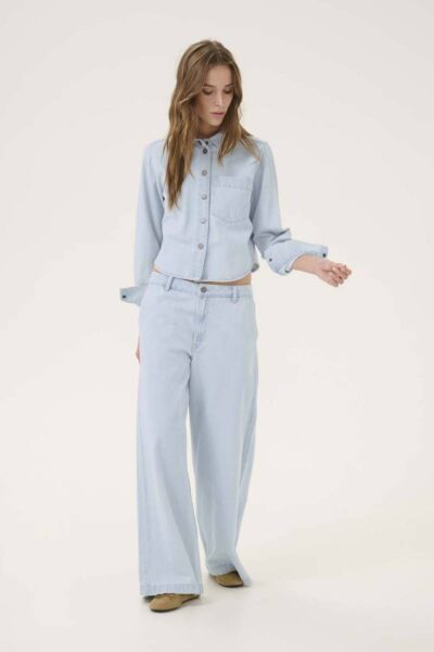 Winnie 160 wide pant l-blue My Essential Wardrobe