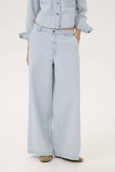 Winnie 160 wide pant l-blue My Essential Wardrobe