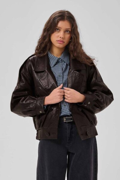 Jackie leather jacket delicioso MEW