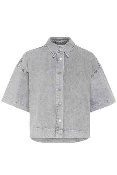 Malo 143 boxy short shirt l.grey wash MEW