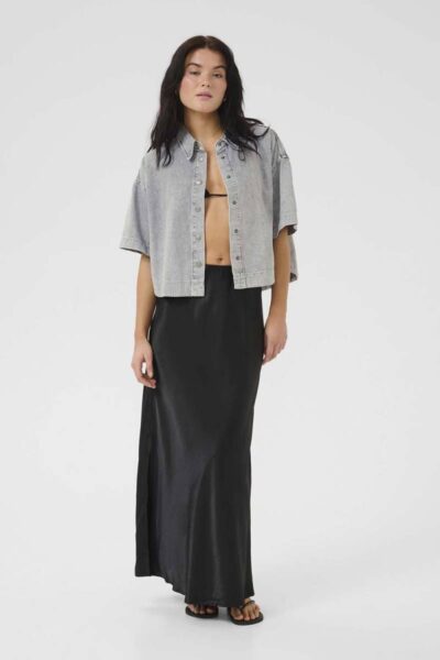 Malo 143 boxy short shirt l.grey wash MEW