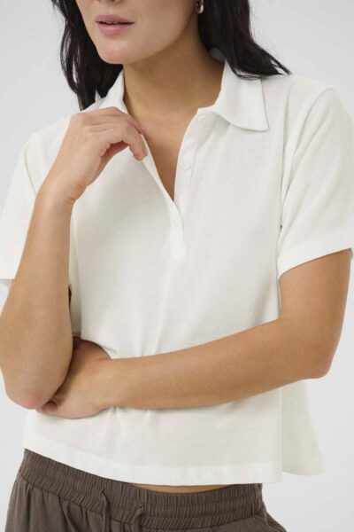Abby polo tee snow white My Essential Wardrobe