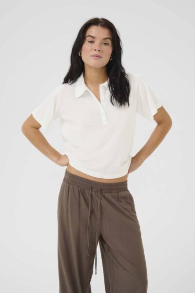 Abby polo tee snow white My Essential Wardrobe