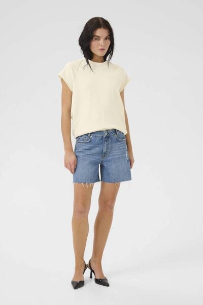 Sara boxy tee almond milk My Essential Wardrobe
