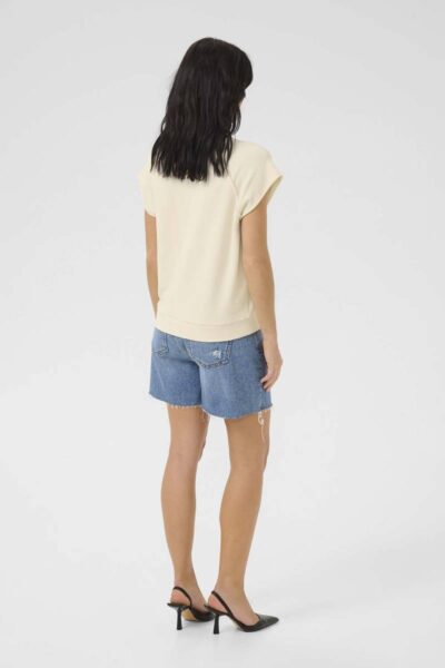 Sara boxy tee almond milk My Essential Wardrobe