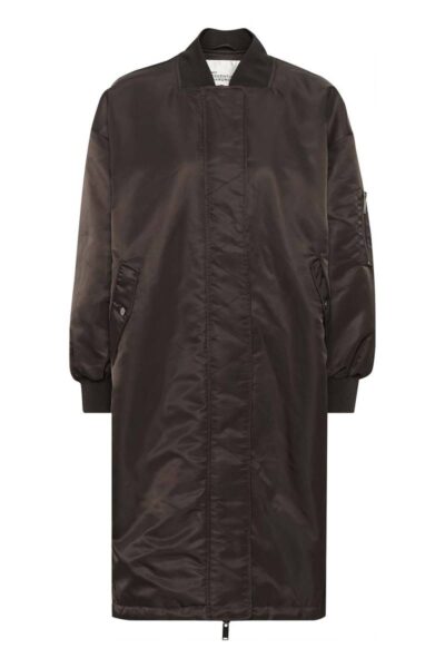 Helga reversable long jacket espresso MEW