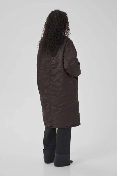 Helga reversable long jacket espresso MEW