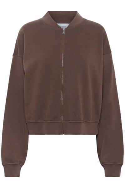 Meta short sweat jacket tobacco MEW