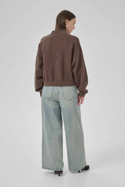 Meta short sweat jacket tobacco MEW