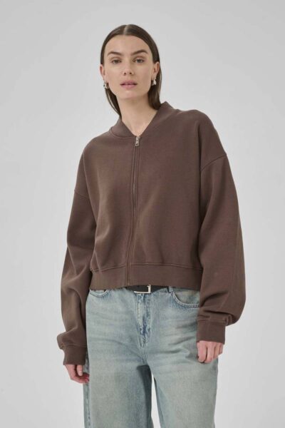 Meta short sweat jacket tobacco MEW
