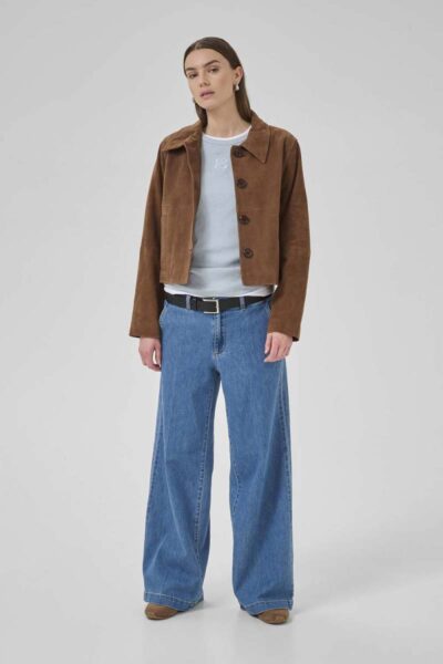 Petra suede jacket tobacco brown MEW