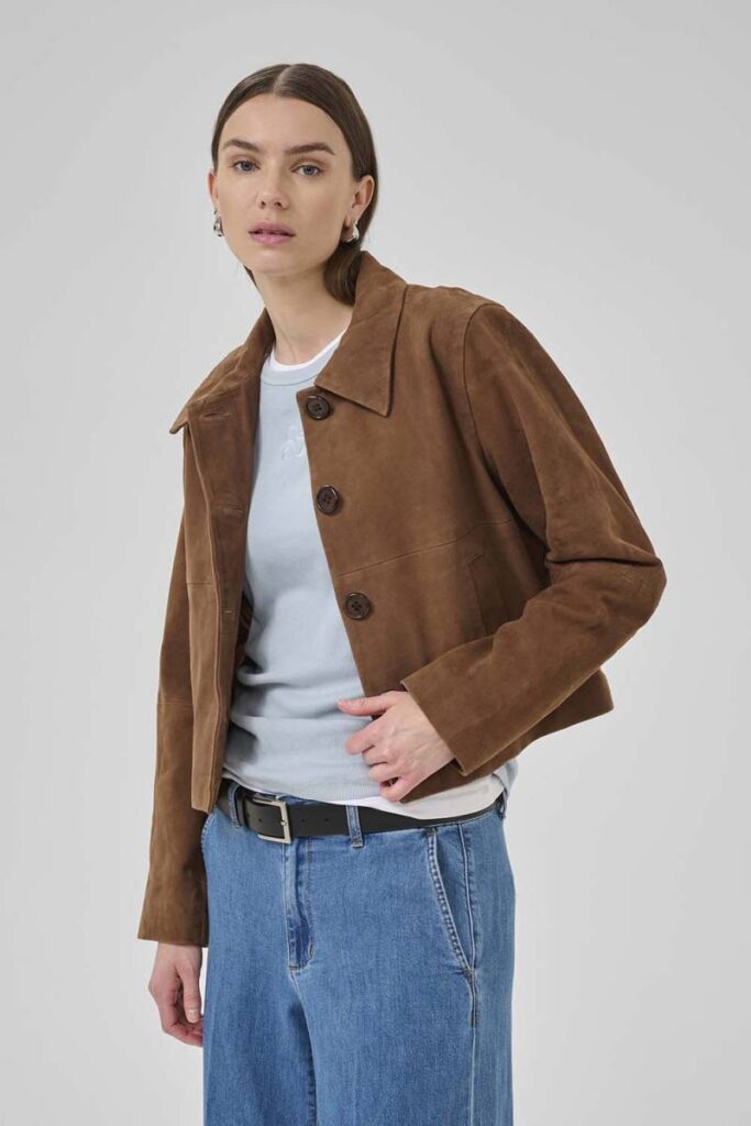 Petra suede jacket tobacco brown MEW