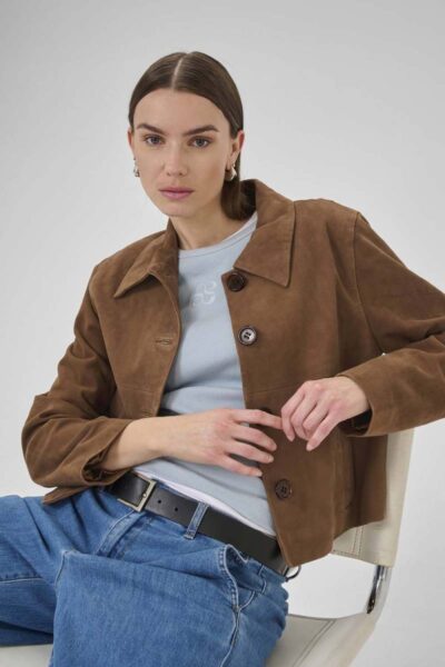 Petra suede jacket tobacco brown MEW