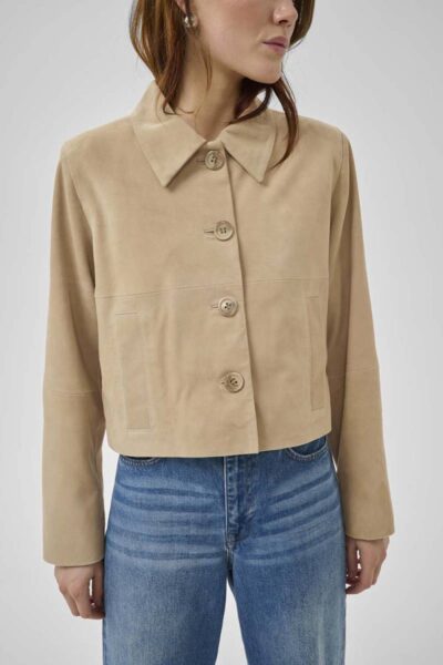 Petra suede jacket brwon rice MEW
