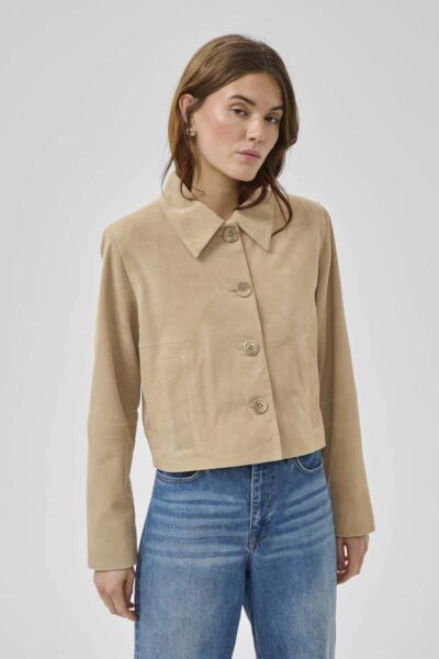 Petra suede jacket brwon rice MEW