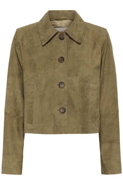Petra suede jacket capers My Essential Wardrobe