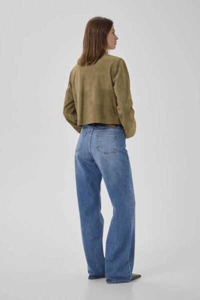 Petra suede jacket capers My Essential Wardrobe