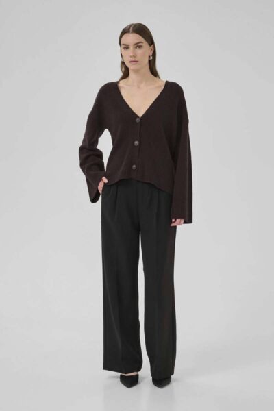 Huxi knit cardigan espresso MEW