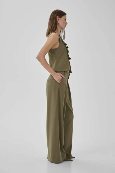 Hace sille high wide pant capers long MEW