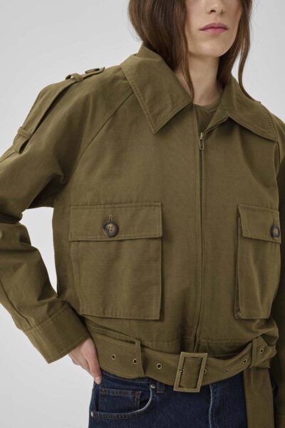 Lyon short jacket capers My Essential Wardrobe