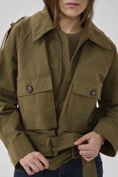 Lyon short jacket capers My Essential Wardrobe