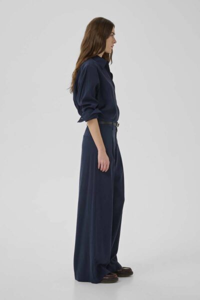 Mindy high wide pant dark sapphire long MEW