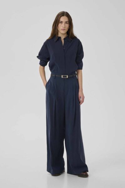 Mindy high wide pant dark sapphire long MEW
