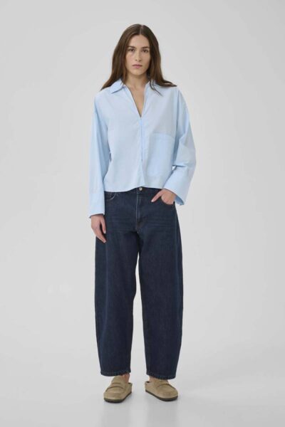 Sunna boxy short shirt cashmere blue MEW