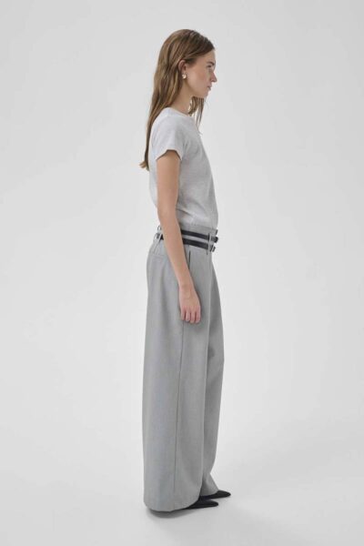 Hanna luna high wide pant light grey x-lon MEW