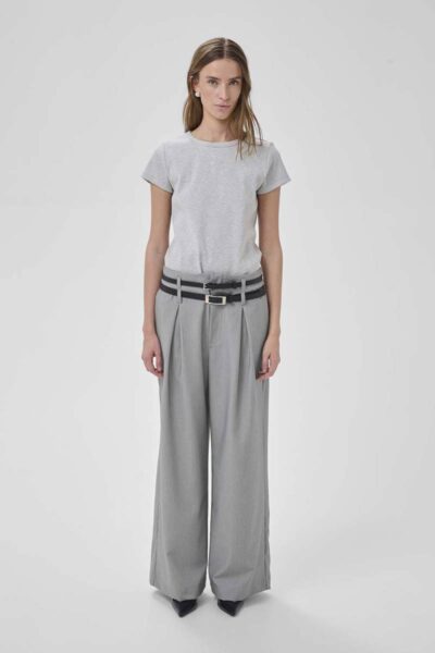 Hanna luna high wide pant light grey x-lon MEW