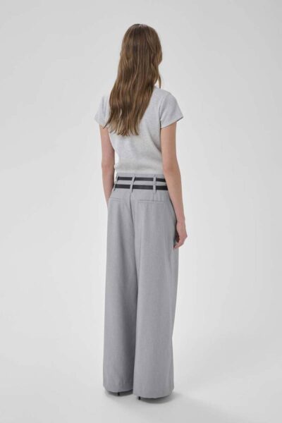Hanna luna high wide pant light grey x-lon MEW
