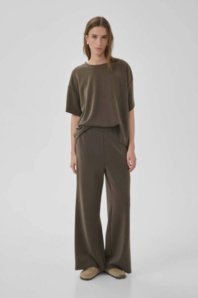 Helle wide pant long major brown MEW