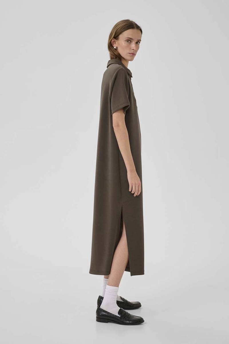 Helle polo long dress major brown MEW - Afbeelding 2