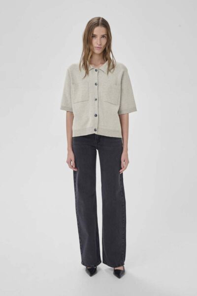 Stino knit cardigan medium grey mel. MEW