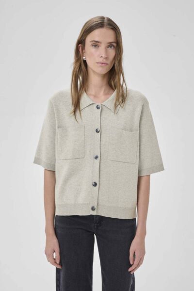 Stino knit cardigan medium grey mel. MEW