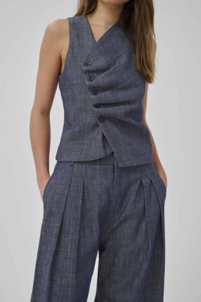 Dazzie top dark blue wash MEW