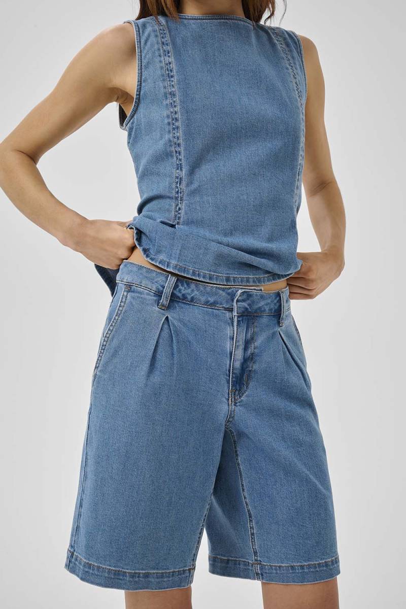 Lara 115 cityshorts medium blue wash MEW - Afbeelding 3