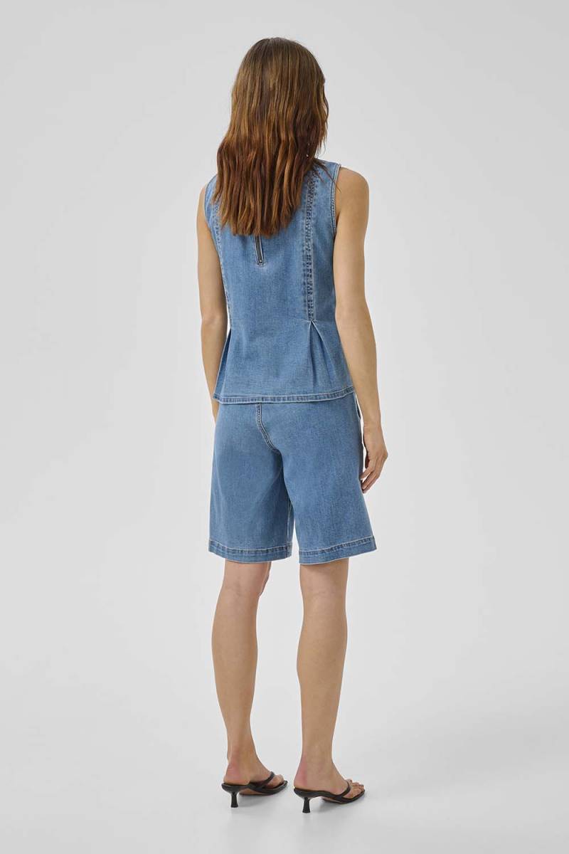 Lara 115 cityshorts medium blue wash MEW - Afbeelding 2