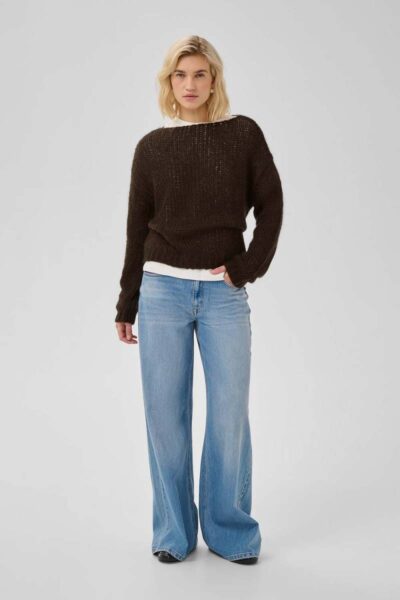 Nima knit pullover dark brown MEW