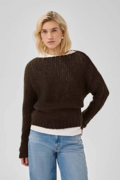 Nima knit pullover dark brown MEW