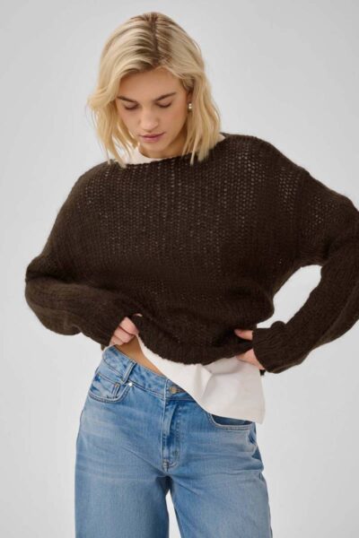 Nima knit pullover dark brown MEW